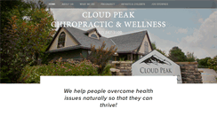 Desktop Screenshot of cloudpeakchiro.com